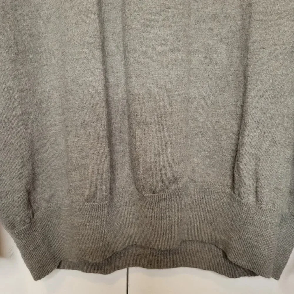 Olive Green 100% Italian Sheep Wool Sweater, Sz M - Picture 8 of 15